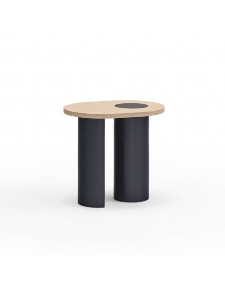 TEULAT MESA MESA RINCON NORI 60 x 45, MDF NATURAL CLARO, PATA AZUL