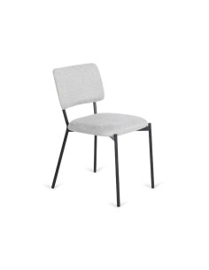 SILLA COMEDOR minimalista Cabriel, TELA GRIS CLARO, metal...