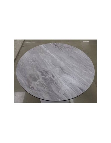 Mesa redonda DOCK 90, base de metal dorada y...