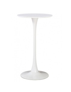 Mesa alta redonda TUL 60, base em metal e tampo em MDF...