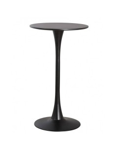 Mesa alta redonda TUL 60, base em metal e tampo em MDF...