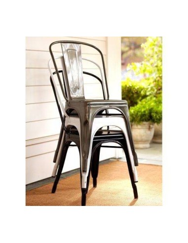 Silla TOLME de metal en blanco