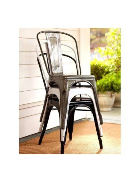 Silla TOLME de metal en blanco