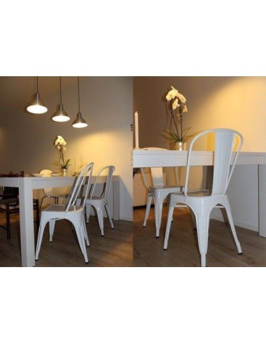 Cadeira de metal TOLME em branco