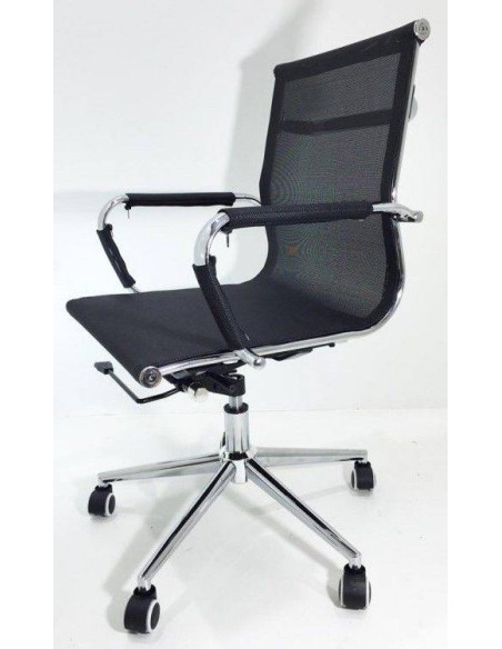 Silla de escritorio Carlos Mesh, rejilla, respaldo medio