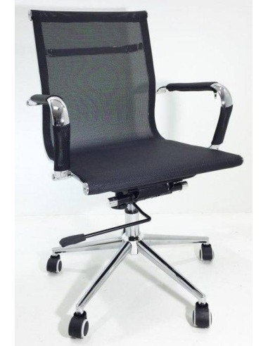 Silla de escritorio Carlos Mesh, rejilla, respaldo medio