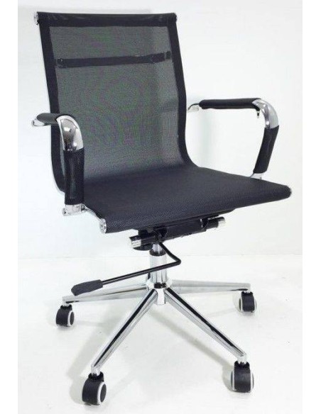 Silla de escritorio Carlos Mesh, rejilla, respaldo medio