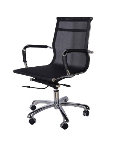 Silla De Escritorio Carlos Mesh, Rejilla, Respaldo Medio