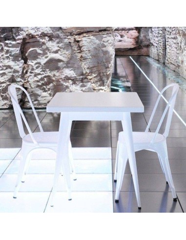 Cadeira de metal TOLME em branco
