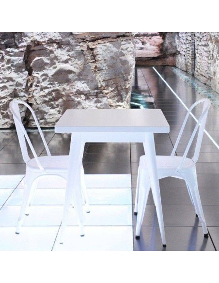 Cadeira de metal TOLME em branco