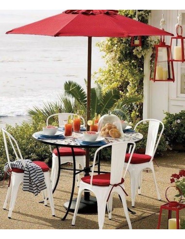 Silla TOLME de metal en blanco