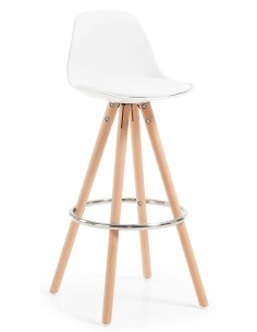 Lars Taburete de diseño, Madera, polipropileno