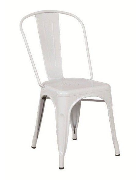 Silla TOLME de metal en blanco