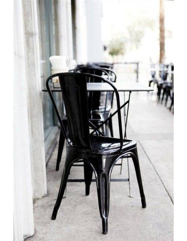Silla TOLME de metal en negro