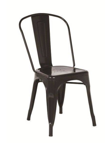Silla TOLME de metal en negro
