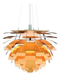 Arti 48 Lámpara de techo, inspirada en  P. Henningsen, aluminio, dorada