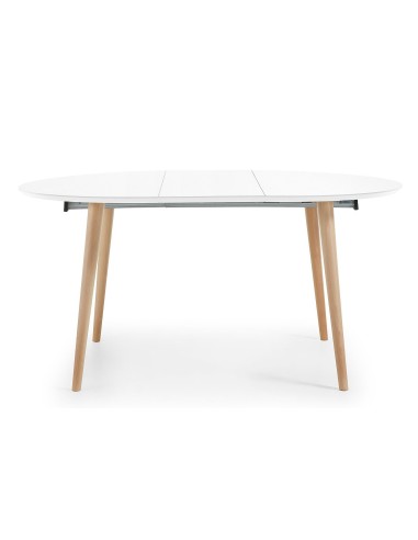 OAKLAND volta mesa extensível 120 (200) x 120, faia branca,