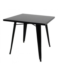 Mesa metal  de TOLME de 80 x 80 cm, color negro