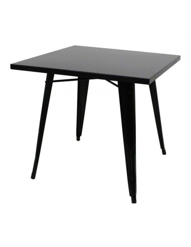Mesa metal  de TOLME de 80 x 80 cm, color negro