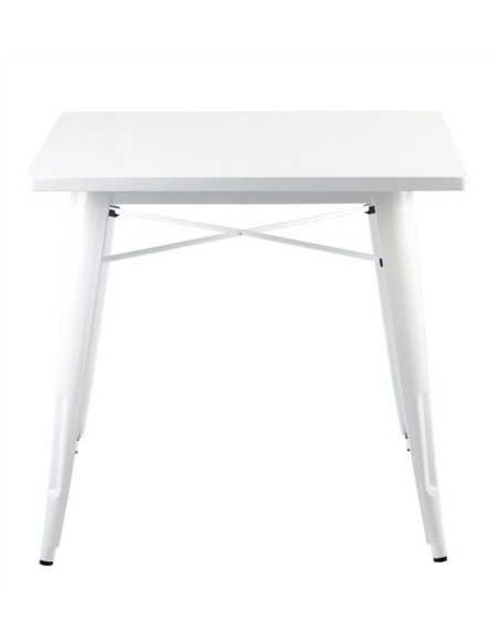 Mesa metal  de TOLME de 80x80 color blanco
