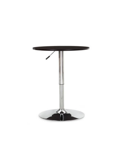 Mesa alta de cocina Label 70, Elevable, tapa madera bilaminada soft negra