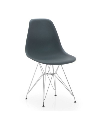 Silla TOWER Eiffel, patas metal cromada, polipropileno