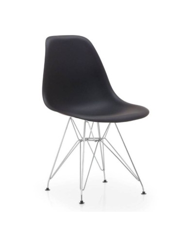 Silla TOWER Eiffel, patas metal cromada, polipropileno