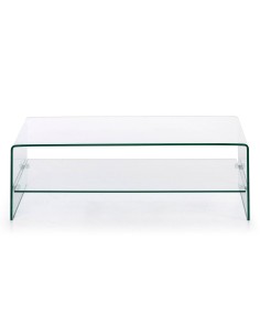 Mesa centro de cristal curvado BURANO 110 x 55 cms 2