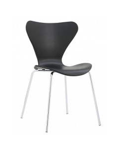 Silla cocina CANDY, cromada, polipropileno negro