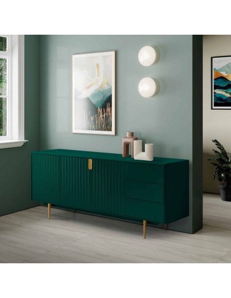 APARADOR moderno CANDEM 180 x 45, lacado verde