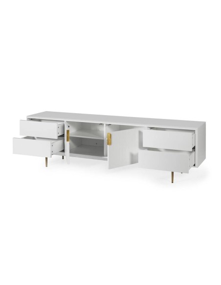 Mesa TV MODERNA CANDEM 200 x 42, lacado branco