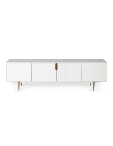MUEBLE MODERNO TV CANDEM 200 x 42, lacado blanco
