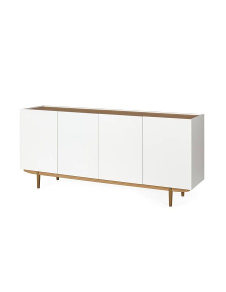 Mueble aparador Erika 180 x 47, lacado Blanco y Roble
