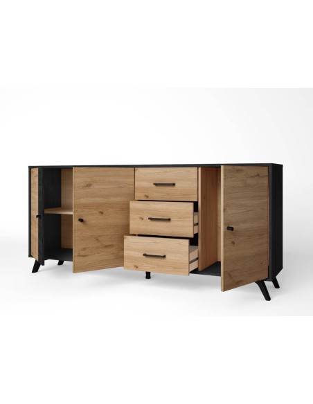 Centrolandiashop.com APARADOR BOCAMI 180,5 x 40 cm, BOCAMINA/NATURAL.