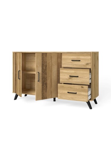 APARADOR NÓRDICO 137x40cm NATURAL/SERIGRAFIA.