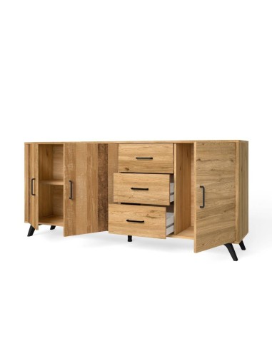 APARADOR NÓRDICO 180,5 x40cm NATURAL/SERIGRAFIA.