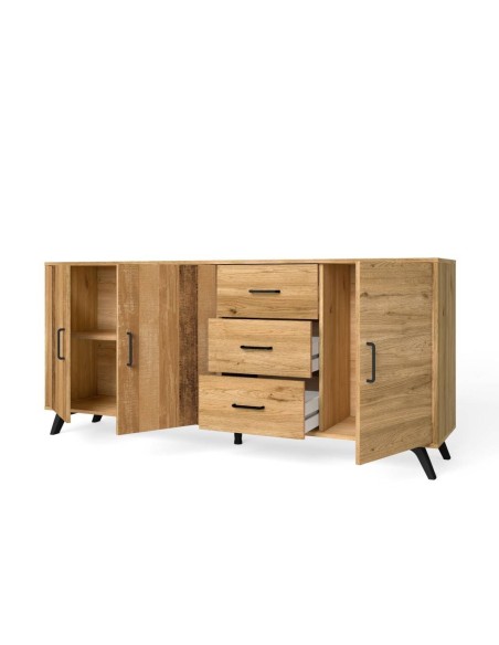 APARADOR NORDIC 180 x 40 cm. NATURAL/SERIGRAFIA.