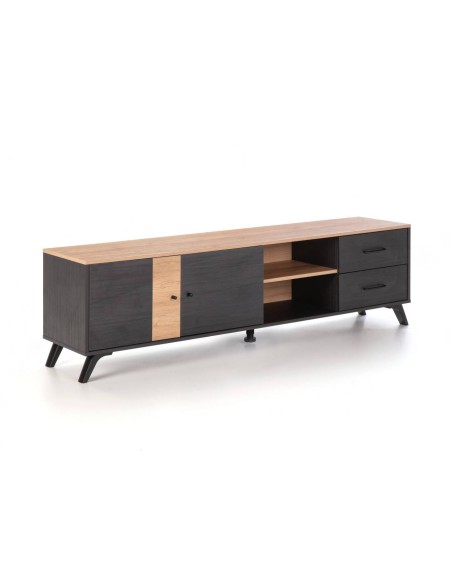 MUEBLE DE TV TEXAS 180 x 40 cm, BOCAMINA/NATURAL.