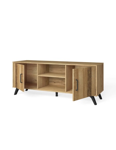 MUEBLE TV NORDIC 136 x 40 cm, NATURAL/SERIGRAFIA.