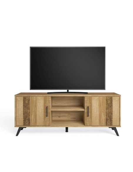 MUEBLE TV NORDIC 136 x 40 cm, NATURAL/SERIGRAFIA.