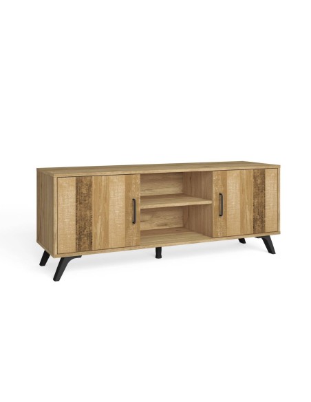 MUEBLE TV NORDIC 136 x 40 cm, NATURAL/SERIGRAFIA.