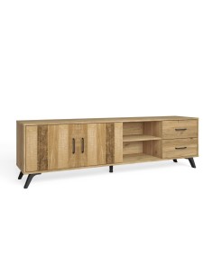 MUEBLE TV NORDIC 180 x 40 cm, NATURAL/SERIGRAFIA.
