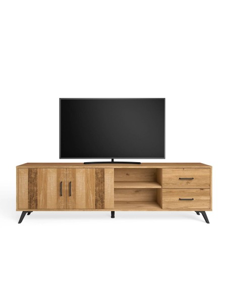MUEBLE TV NORDIC 180 x 40 cm, NATURAL/SERIGRAFIA.