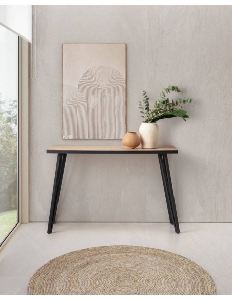 CONSOLE SINDI 120X40cm, NATURAL/BORDA DE BOCAMINA.