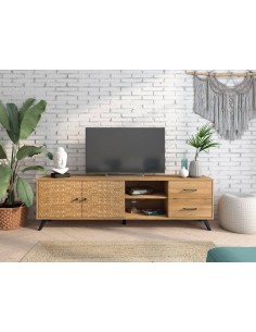 MUEBLE TV MALACA 180 x 40 cm. NATURAL/SERIGRAFIA. 2