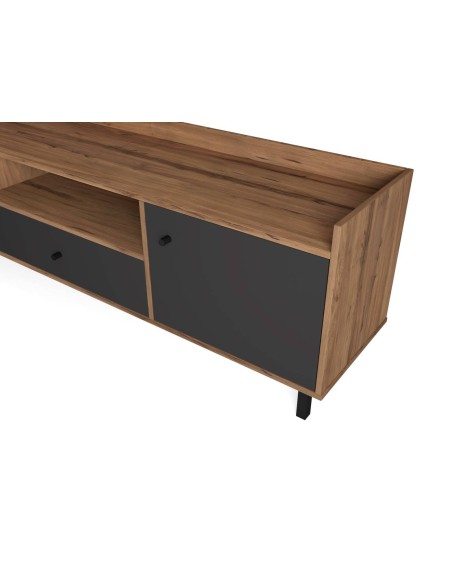 MUEBLE TV MALTA 180 x 40 cm, NOGAL SABI / PIZARRA.
