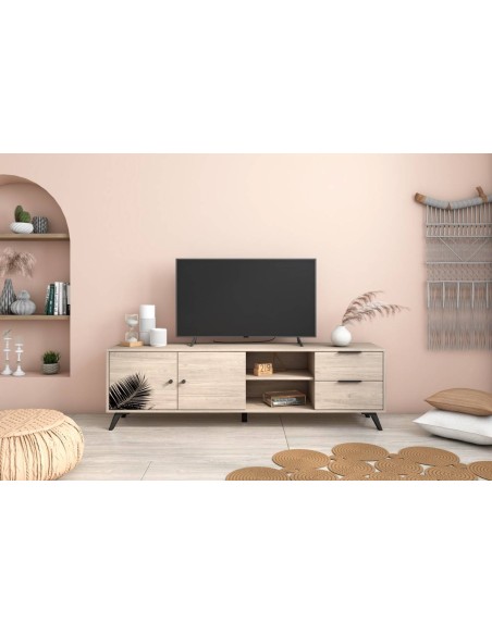 MUEBLE TV PALMERO 180 x 40 cm,SAHARA/SERIGRAFIA.