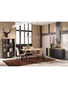 ESTANTERIA TEXAS 160 x 92 cm. BOCAMINA/NATURAL. 2