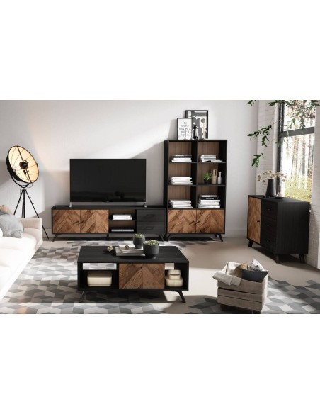 MESA DE CENTRO CHEVRONS 100X60 CM, BOCAMINA e SERIGRAFIA.