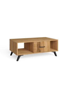 MESA DE CENTRO NORDIC 100 X 60 CM. NATURAL y SERIGRAFIA.